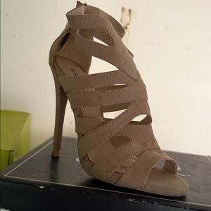 Elegant Tan High Heel Sandals